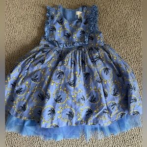 Blue Floral Kids Dress
